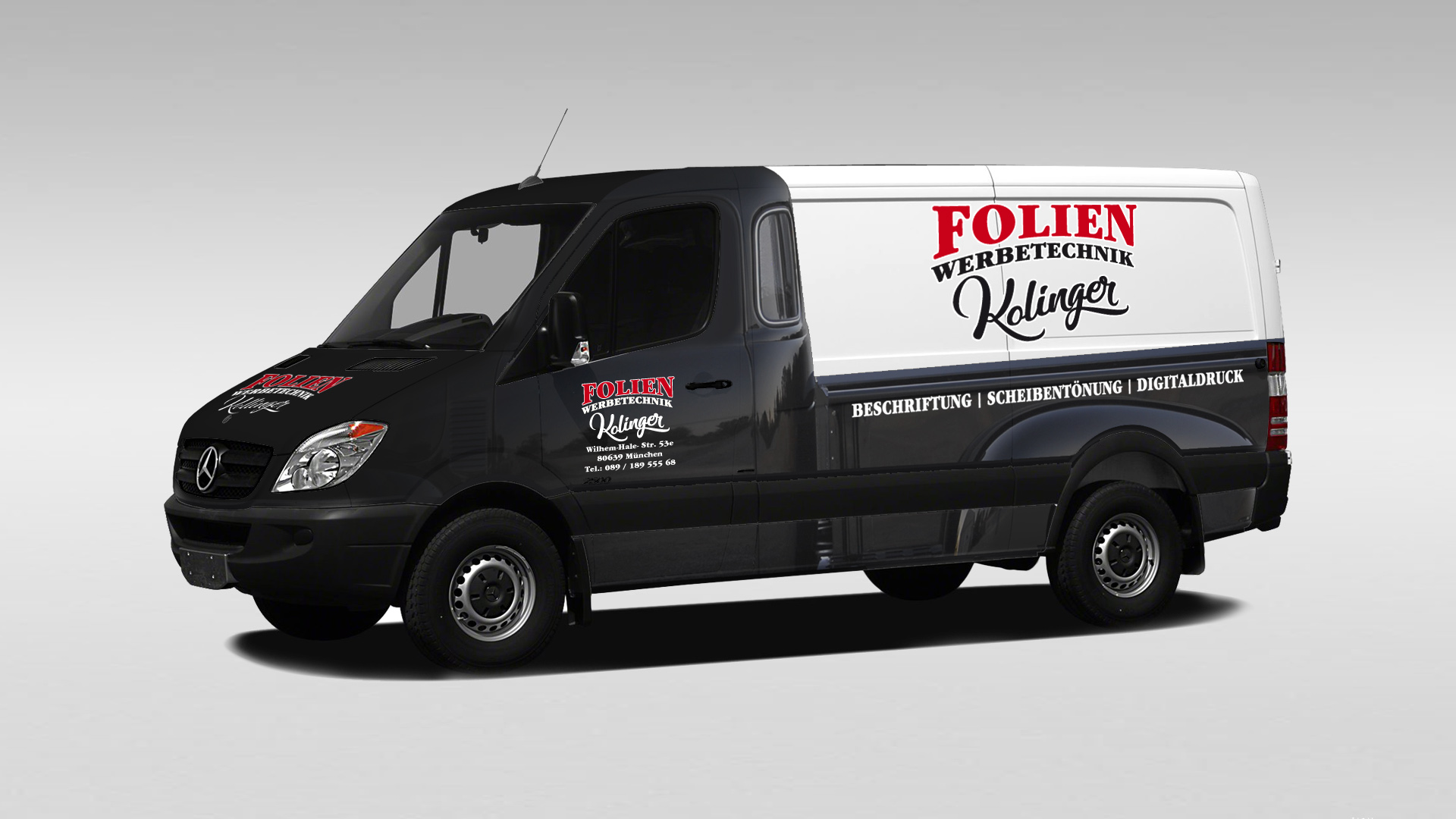 Folien Werbetechnik Kollinger - Folierung Sprinter in Hot Rod Pickup Optik